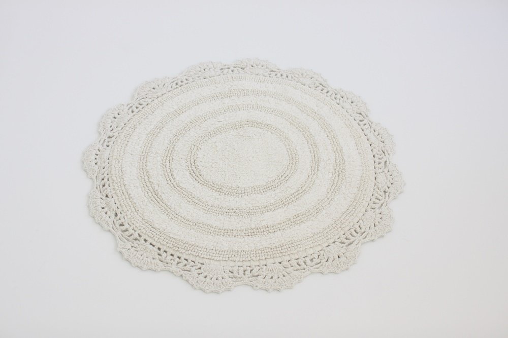 Amazon｜ドイリー 編み ラウンドマット ラウンドラグ 円形 レース